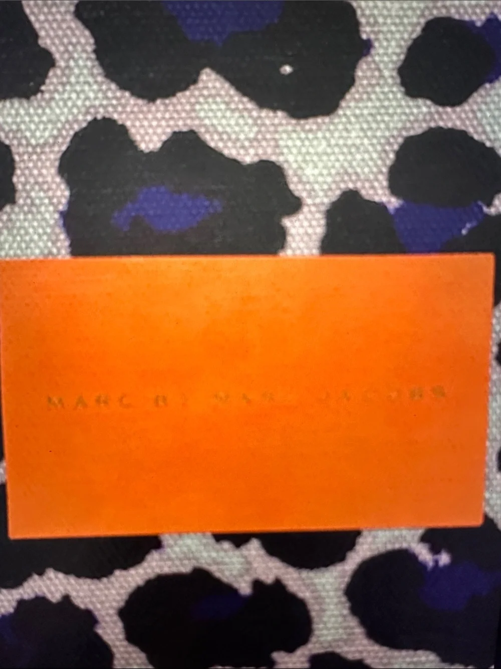 Marc Jacob Leopard Print Zip Clutch in Navy and White